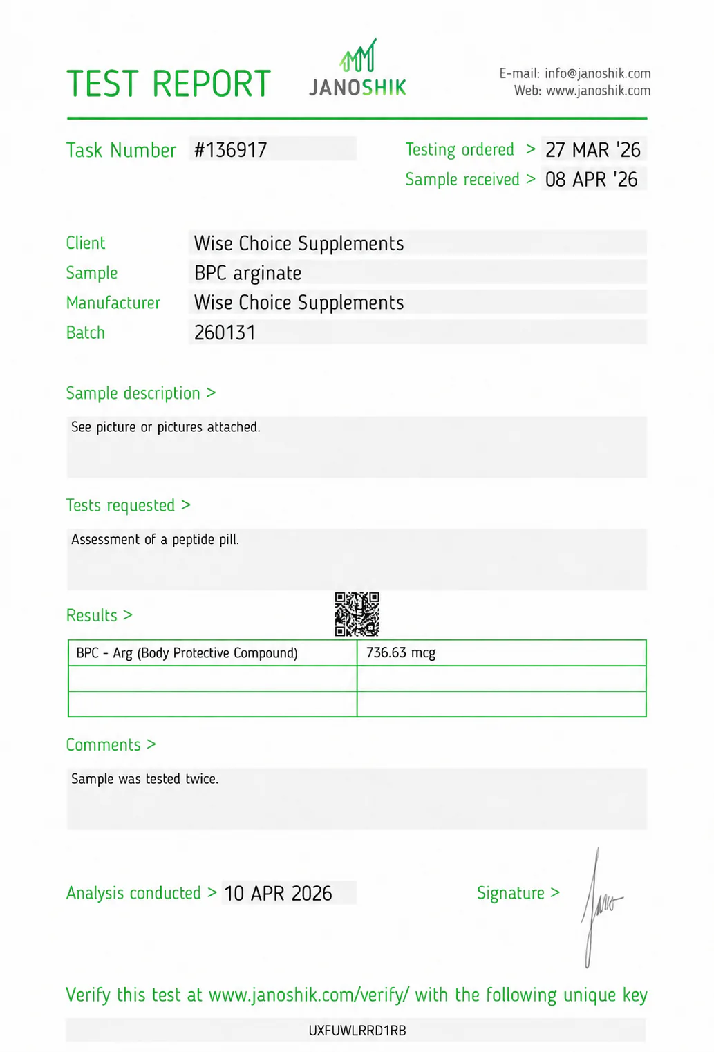 Test Result